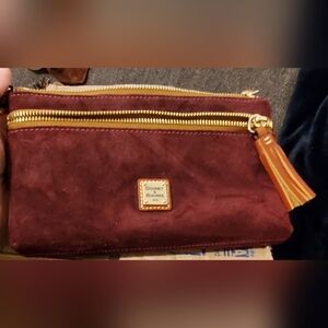 Dooney & Bourke Suede Double Zip Wristlet